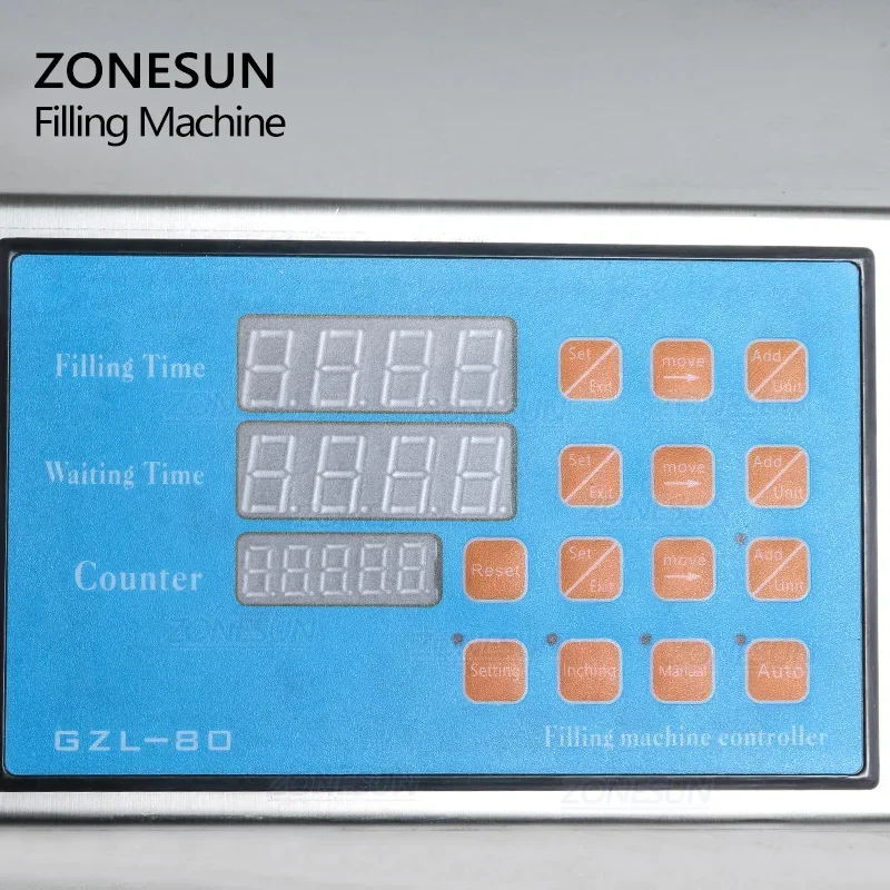 ZONESUN  Liquid Filling Machine Electric Digital Control Pump Perfume Vial filler Water Juice Oil Bottle Filler With 6 Head