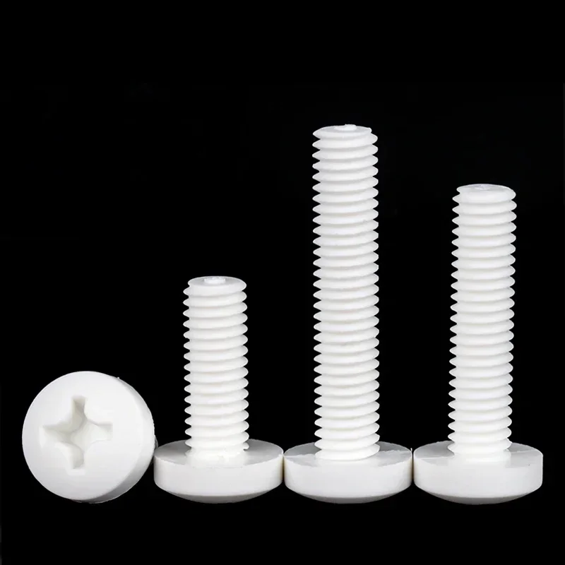 Plastic Insulation Screws PP Polypropylene Phillips Round Pan Head Screws M2 M2.5 M3 M4 M5 M6 M8 M10 Fastener Kit