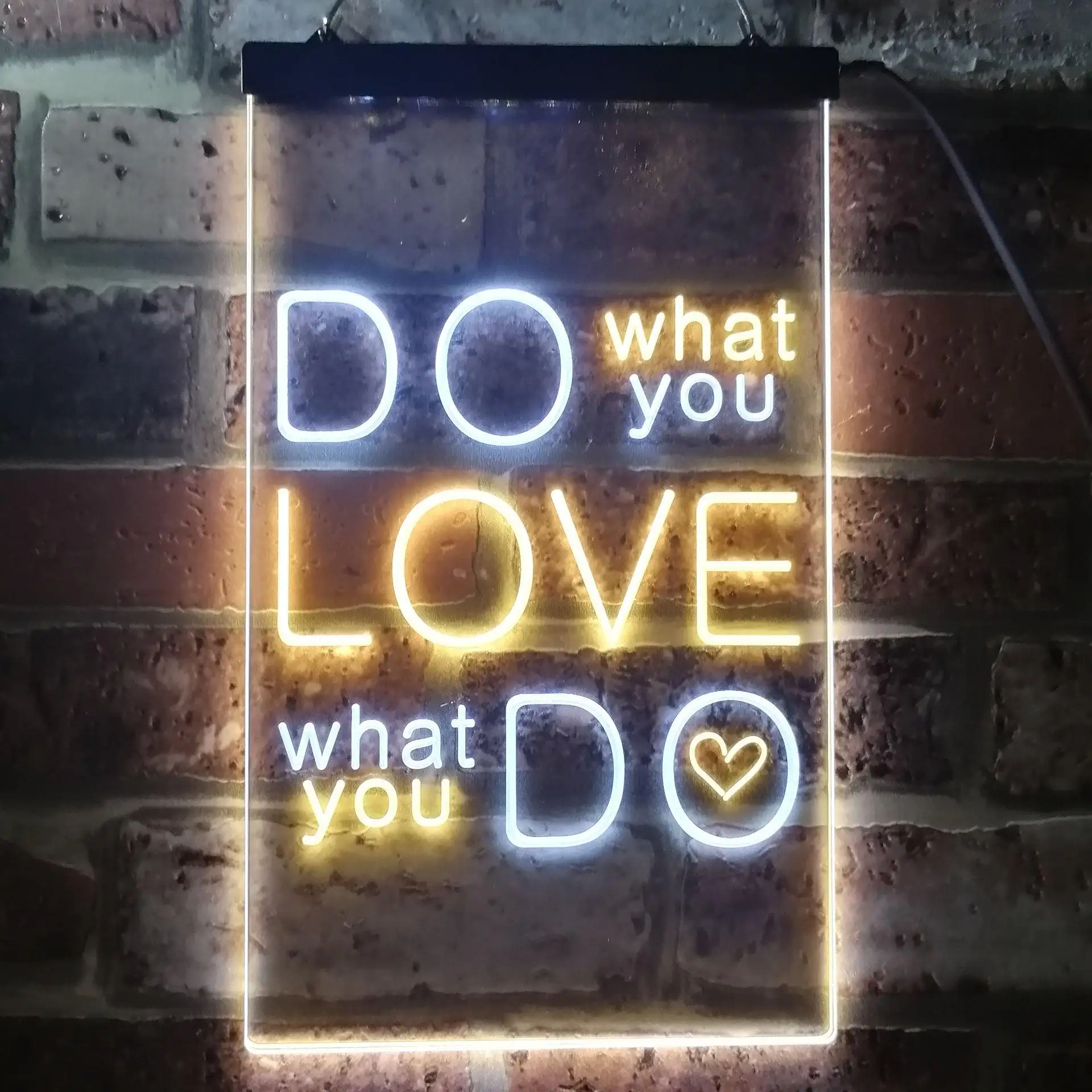 Do What You Want Love What You Do Dual Color Led Neon Sign st6-i3510