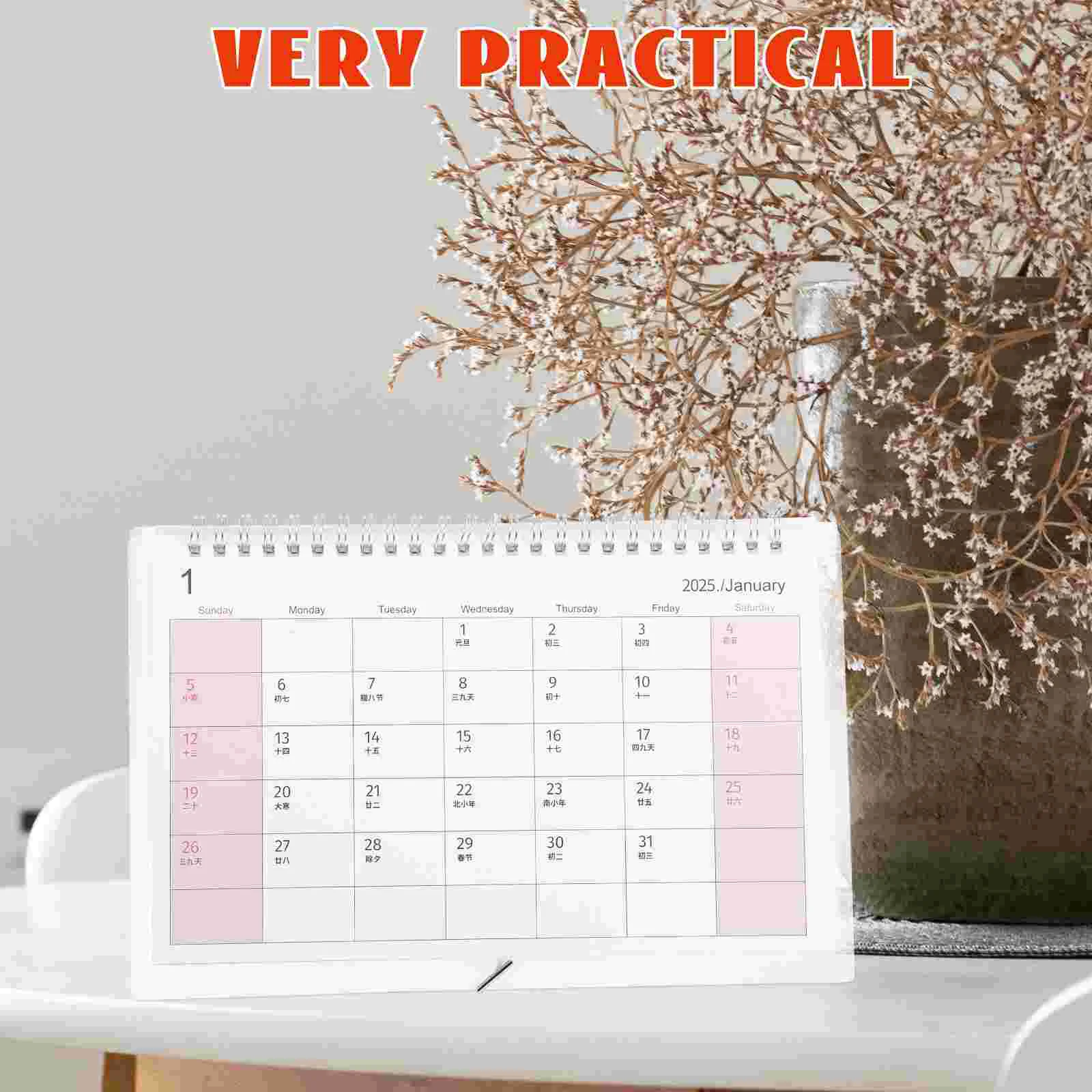 2025 Desk Calendar Work Decor Schedules Calendars Decorations Paper Flip Office Holiday Decorative