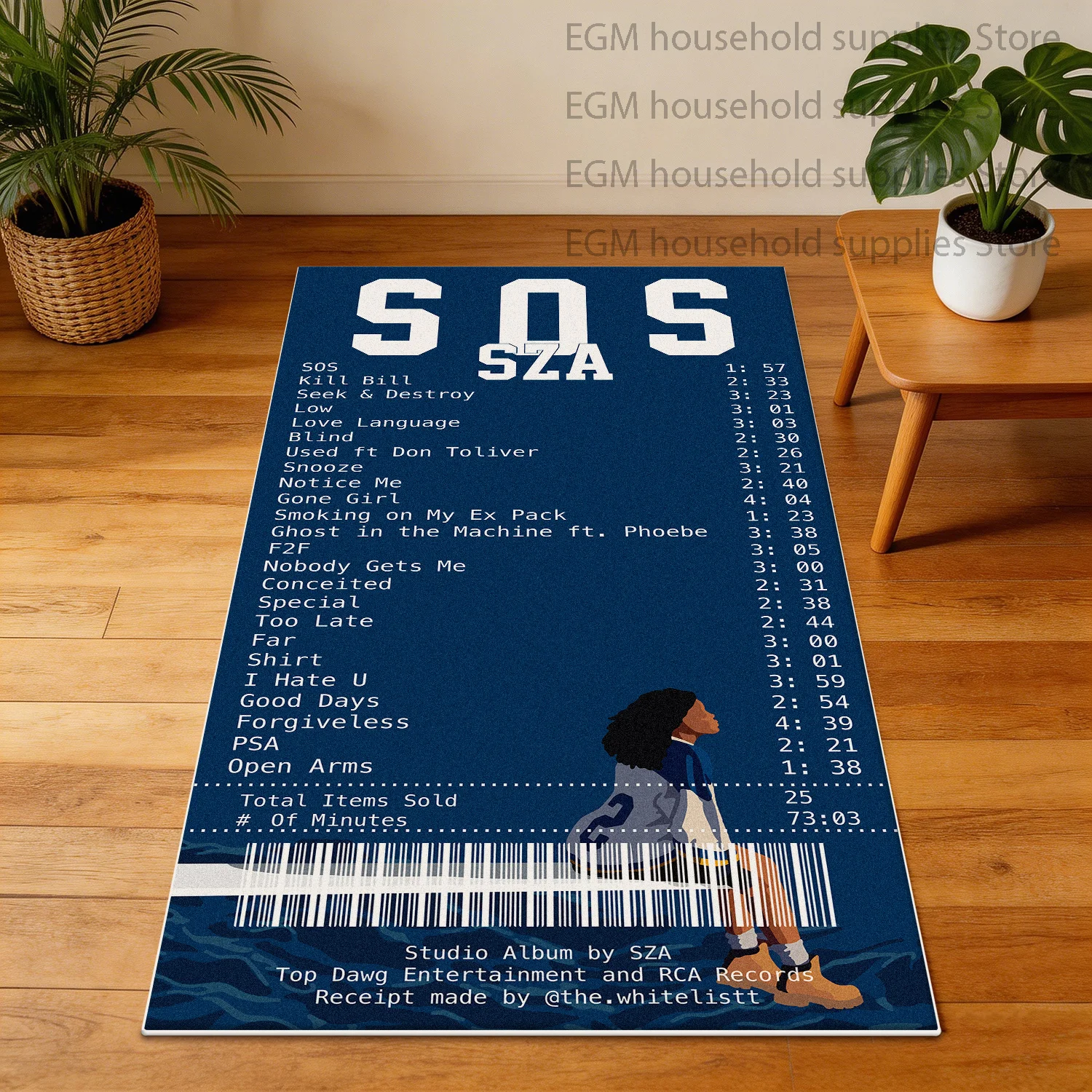 Modern Album Rug Art Design Home Decoration Soft Floor Mat Easy Cleaning  Living Room Non-slip Customizable Carpets Bedside