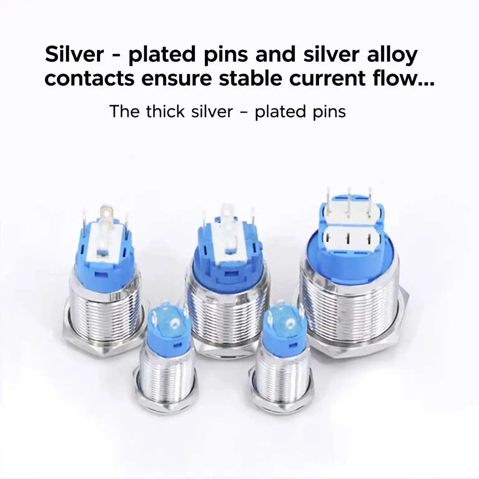 اثنين/ثلاثة ألوان مصباح ليد مفتاح بـزر دفع معدني 12/16/19/22/25 مللي متر إعادة تعيين لحظة/الذاتي قفل جرس الباب ملحقات الكمبيوتر