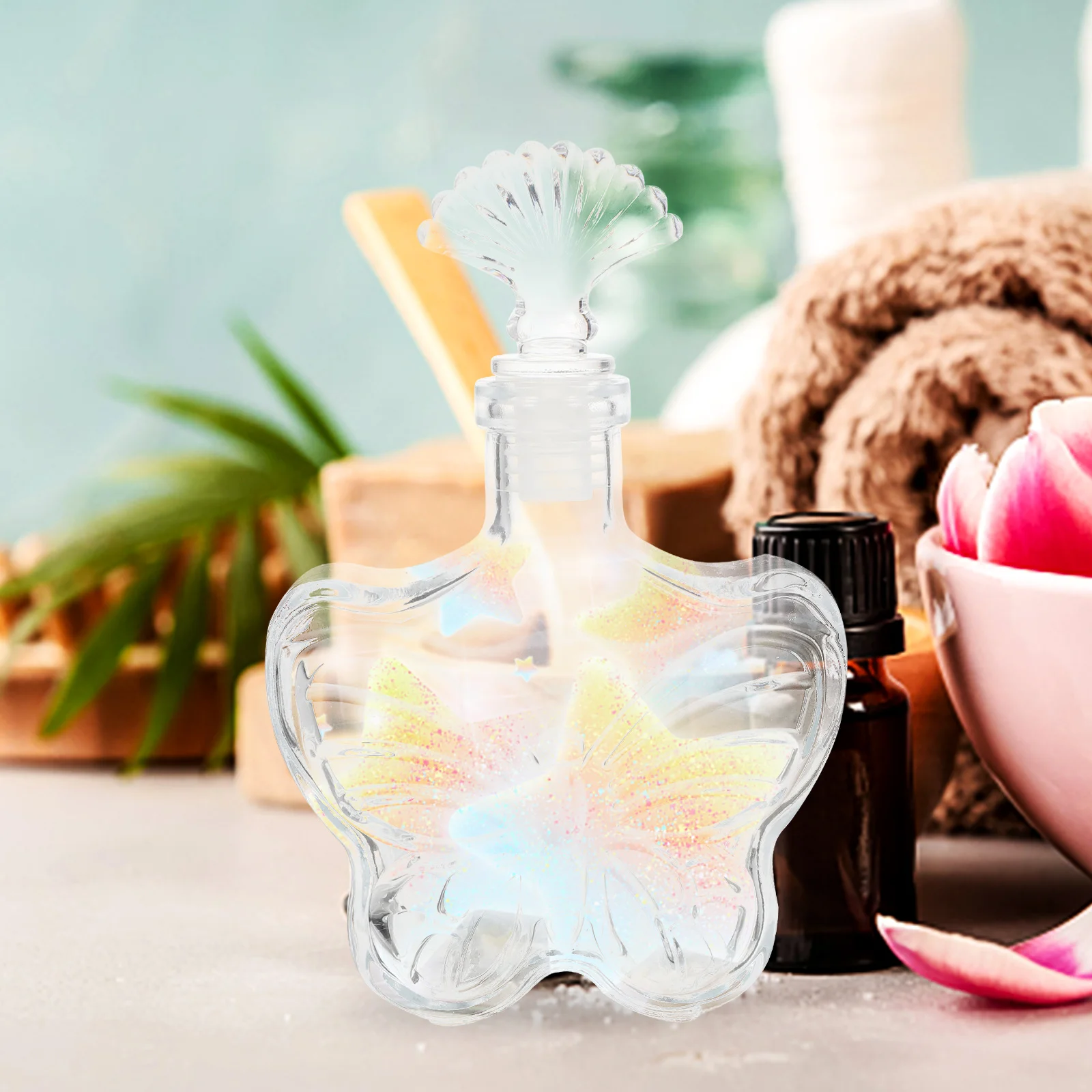 

4Pcs Glass Jars Wishing Bottles DIY Drift Bottles Adornment Empty Containers for Essential Oils Wish Messages Wishing Bottle