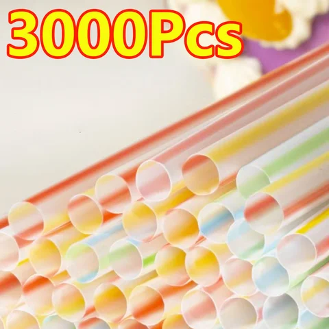 100-3000Pcs Drinking Straw Biodegradable reusable for Birthday Smoothies Wedding Party Decorations Dropshipper