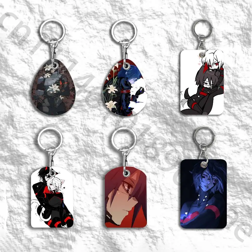 Game S-Signalis Protective Printed Leather Card Case Metal Keychain Accessory