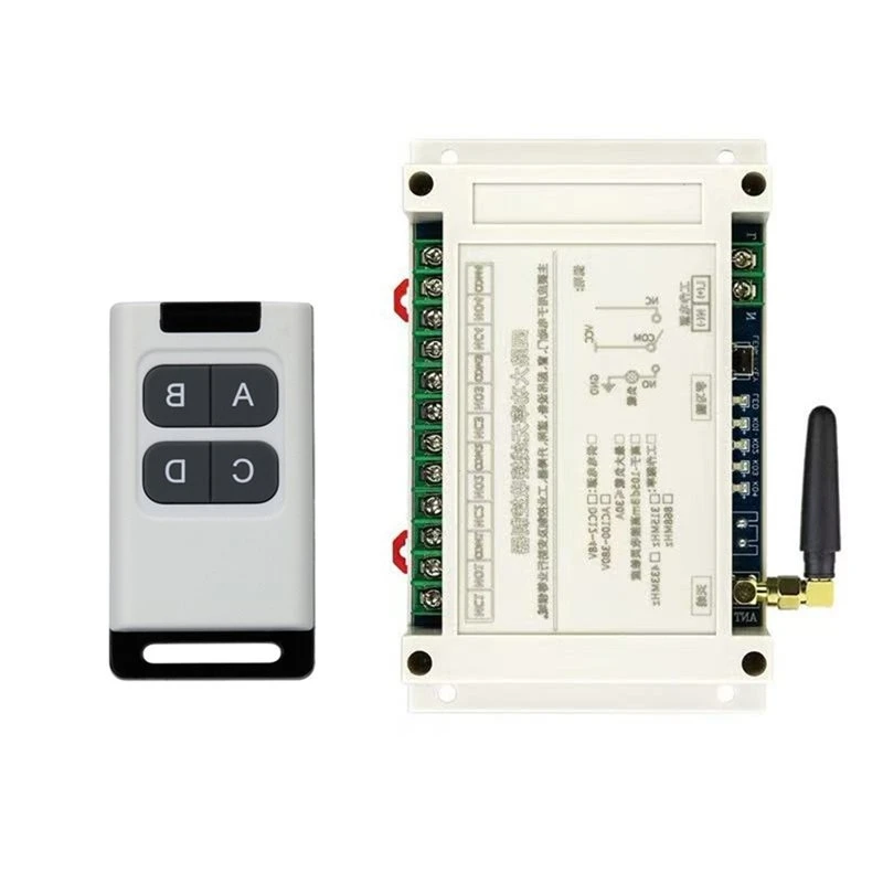 [NEW!T25C】 315Mhz Wireless Remote Control 300M AC100V-400V 4CH Garage Door Switch Transmitter LED Light Relay+ Receiver 30A