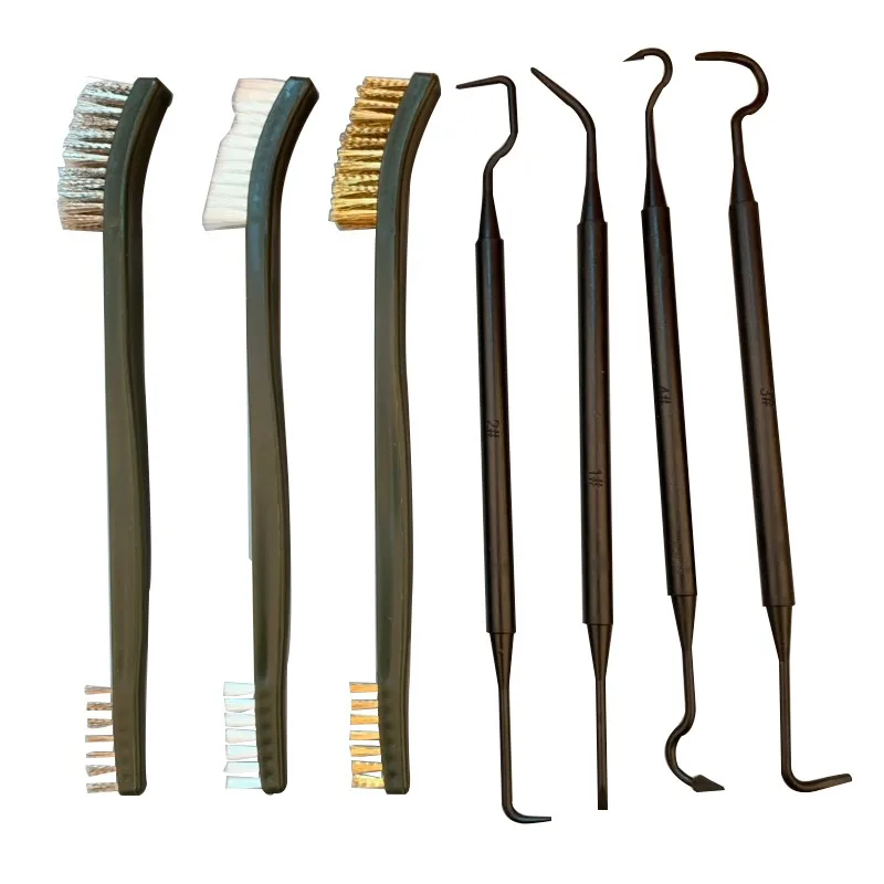 3 Pcs 7 Pcs Set Wire Gun Brush Bore Nylon Universal Double Cleaning Tools Kit for Hunting Tactical Rifle Pistol Hand Rod Cleaner