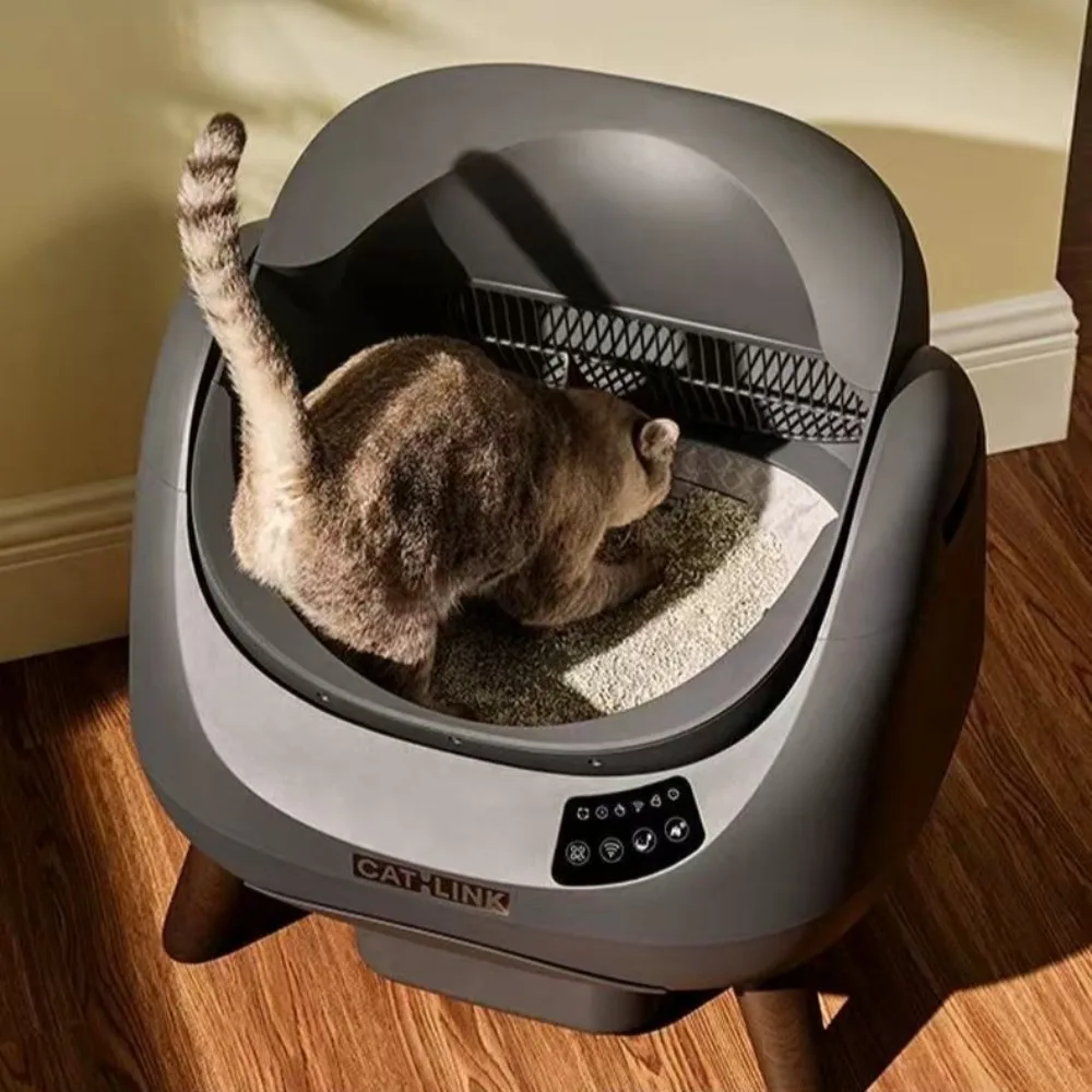 Catlink ligent Cat Toilet Scratch-resnt Sart Self-Cleaning Cat Box Extra Large Pet Products Supplies