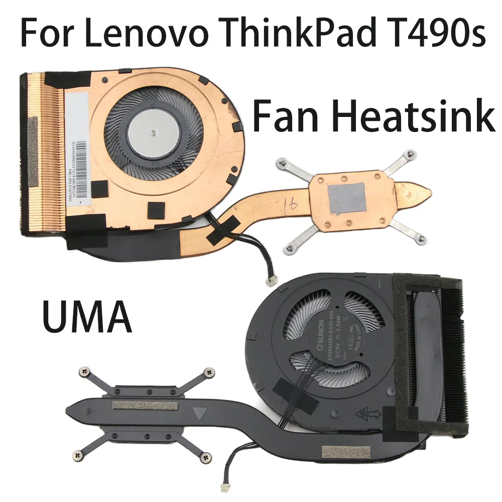 Original For Lenovo ThinkPad T490s Laptop Fan Heatsink CPU Cooler Cooling FRU:01AY995 5H40X63204 01AY994 UMA