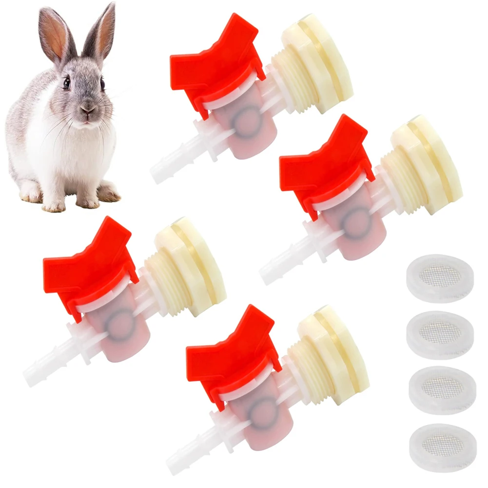 

4 шт. система полива кроликов, комплект соединителей для ведра, штуцер для шланга 5/16 дюйма, аксессуары для соединений для бассейна с водой