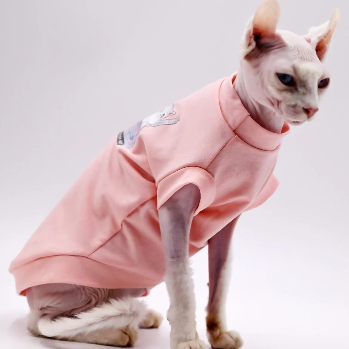 Breathable Soft Cotton Cat Clothes, Hairless Cat Vest, Sphynx, Devon, Rex Cats, Small Cats and Dogs, Summer