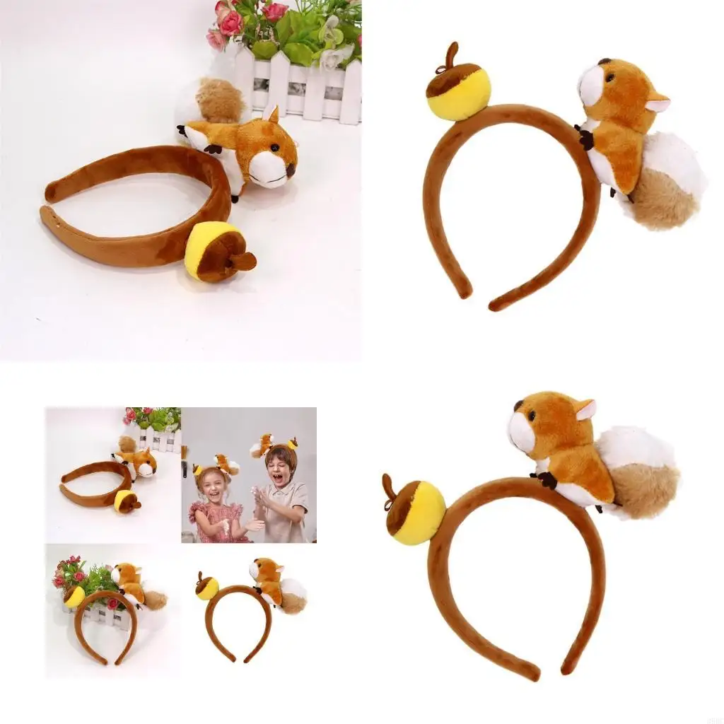 

39BC Women Hairbands Adorkable Squirrel День рождения фото реквизит для стирки лица