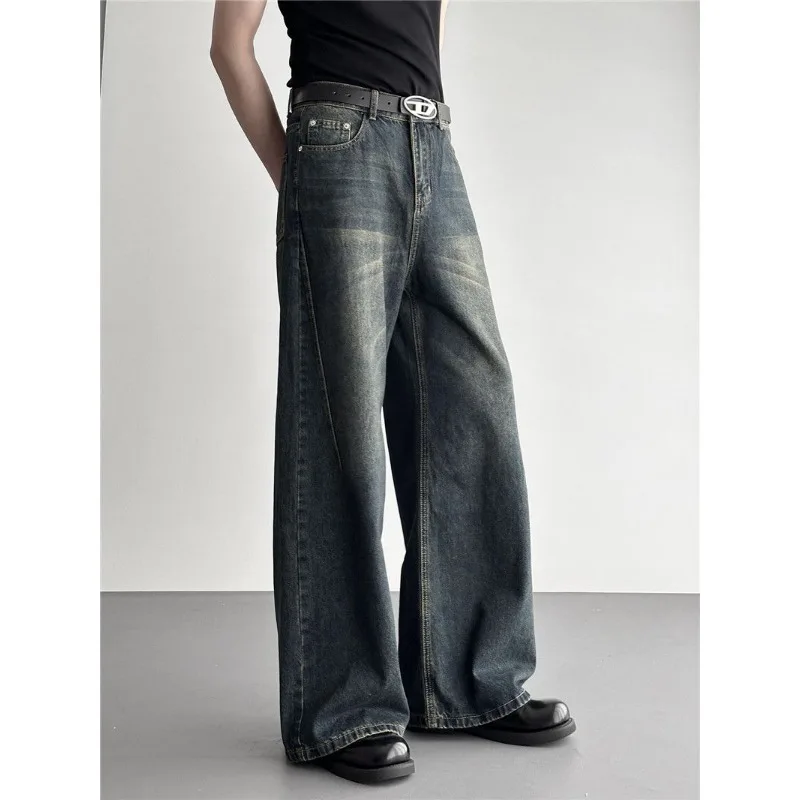 

Женские винтажные джинсы с широкими штанинами, высокой талией, свободного кроя, с эффектом потертости