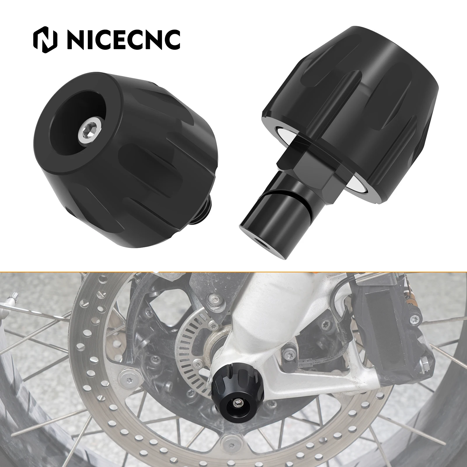 

Motorcycle Front Wheel Crash Protectors Axle Sliders for BMW R1250 GS GSA R1250GS Adventure R1250GSA 2018-2024 R1250GS 2018-2023