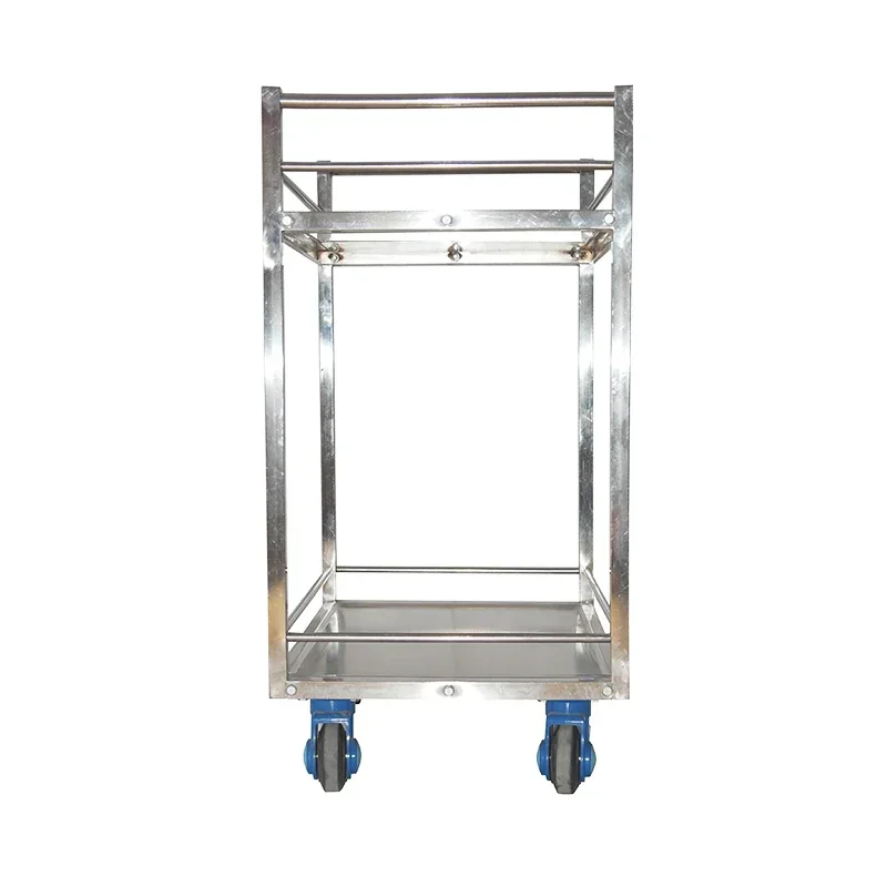 TQH6.25 Uni-Silent Flat Truck Handcart Double-deck trolley Pull truck guardrail Stainless steel trolley