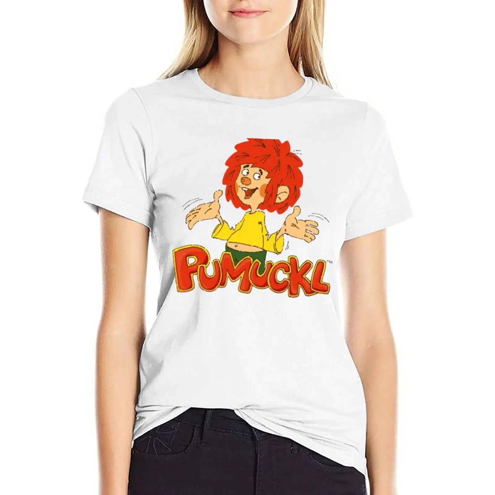 

Pumuckl T-shirt female anime clothes shirts graphic tees t shirt for Women