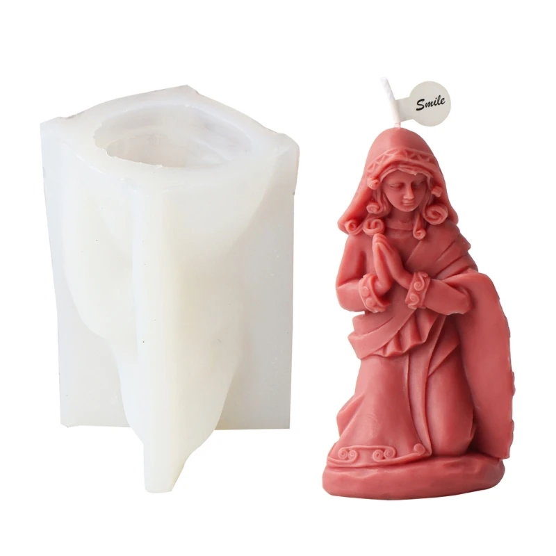 

Virgin Shaped Silicone Mould for Handmade Soap Gypsum Resin Silicone Mould Desktop Decoration