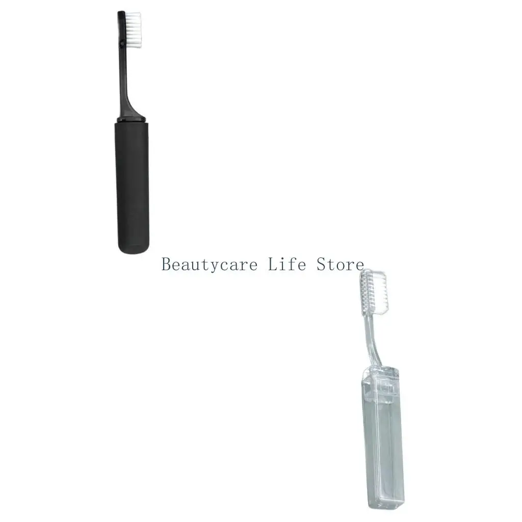 652C Conveniently Foldable Travel Toothbrush Ergonomic Folding Toothbrushes for Adults Camping Toothbrush for Hiking