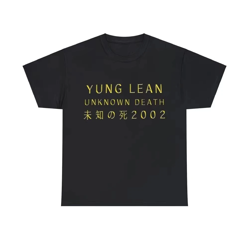 Yung Lean Unknown Death 2002 Album Tour Merch Tee Music Hip Hop Trendy Men's Clothing Women 2026 Summer Top Streetwear T Shirt