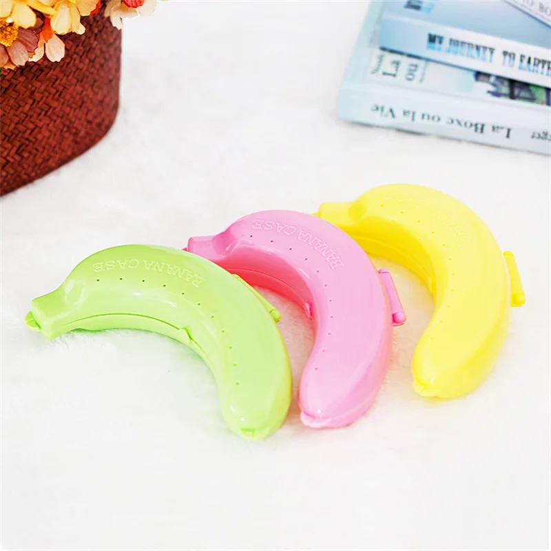 Fruit Storage Box 3 Colors Easy To Clean High Quality Material Portable Multi-color Optional Home Storage Banana Protector