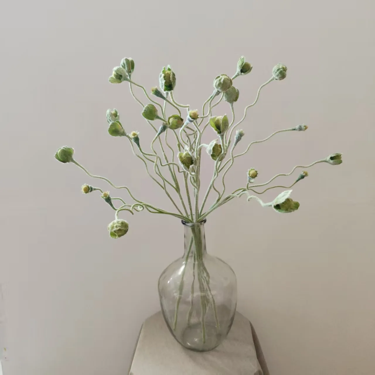 5 Stück Künstliche Beflockte Mohnblüten aus Seide für Hochzeitsdekoration, Blumenarrangements, Heimdekoration, Party-Tischdekoration – Detail 6