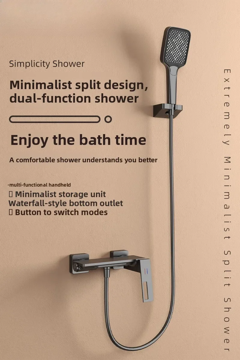 

Homestay Engineering All Copper Bathtub Faucet Hot and Cold Shower Shower Set Waterfall Mixing Valve White Gun Ash Faucet