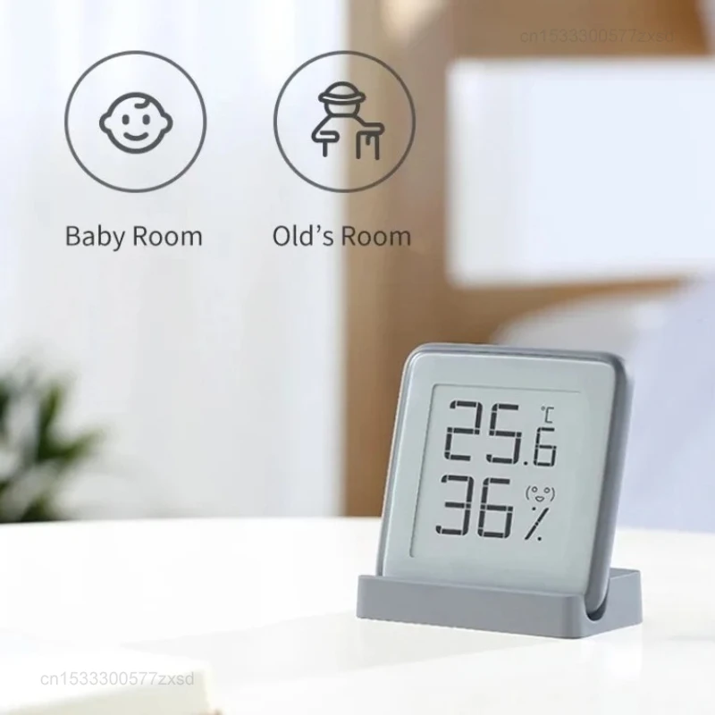 Miaomiaoce E-Link INK شاشة ذكية محطة الطقس الرقمية عالية الدقة ميزان الحرارة الرطوبة درجة الحرارة مقياس الرطوبة #3