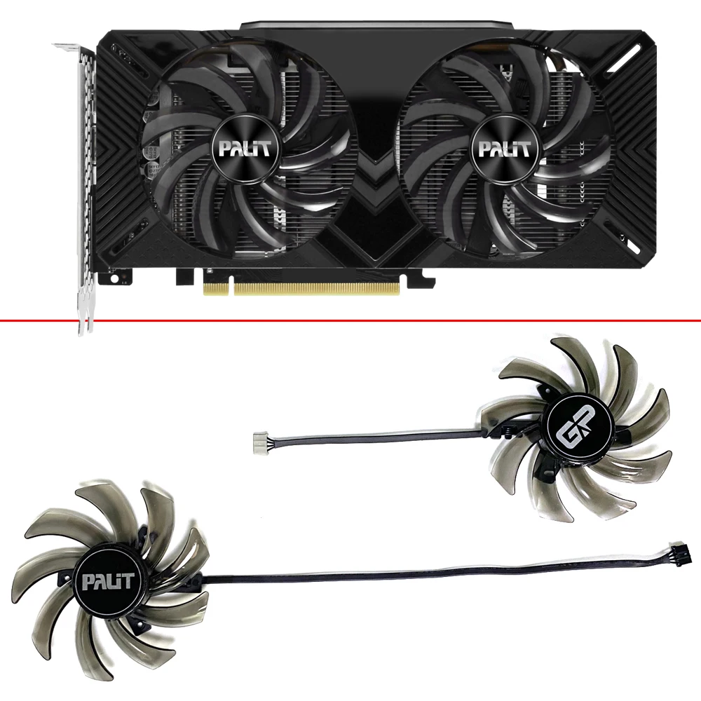 

2PCS 85MM GA91S2U FDC10H12S9-C 4PIN RTX2070 2060 GPU FAN For Palit RTX2060 RTX2070 RTX2080 GamingPro DUAL OC Replacement Fans