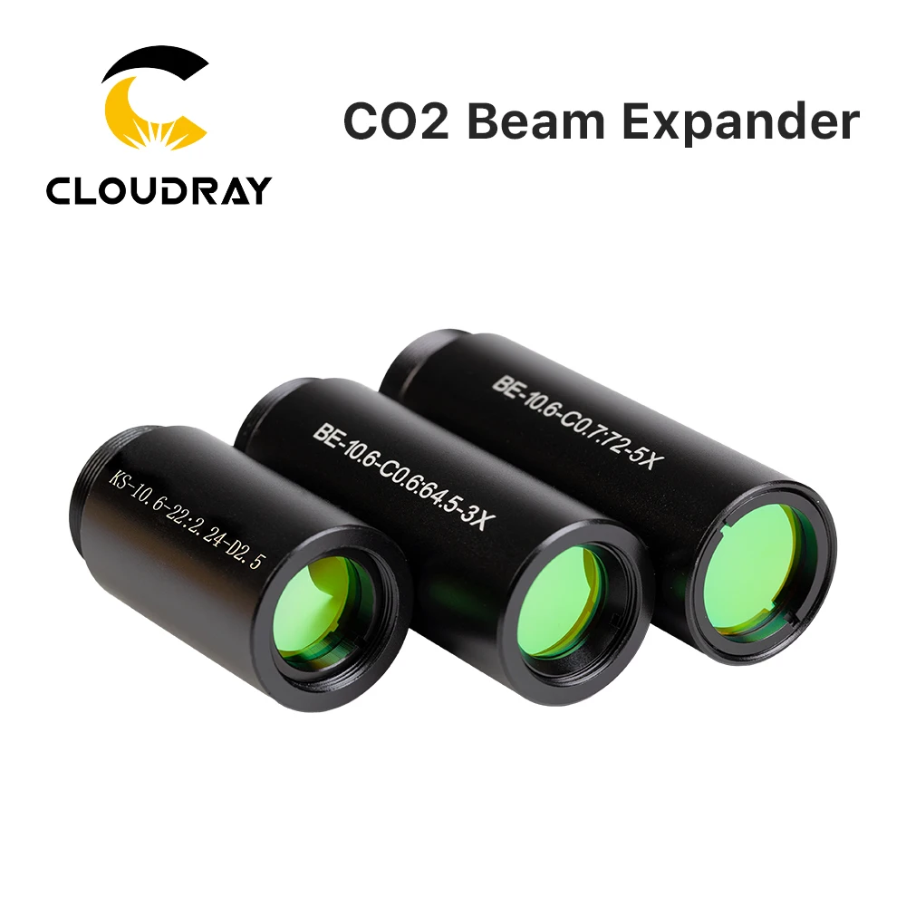 Cloudray CO2 laser 10600nm Laser Beam Expander 2X 2.5X 3X 4X  Galvanometer Laser Marking Lenses Optics Beam Expand