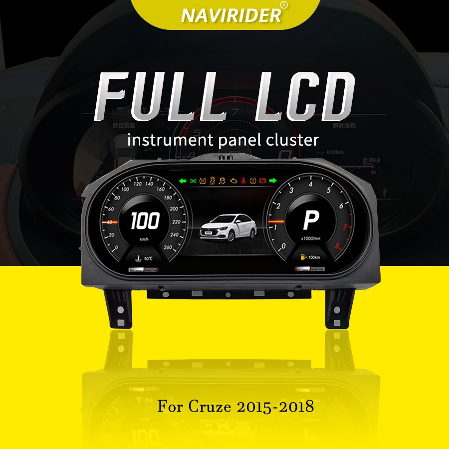 LCD Instrument Panel Dashboard Cluster Carplay For Chevrolet Cruze Lacetti Classic Lacett 2015-2018 Virtual Cockpit Speedometer