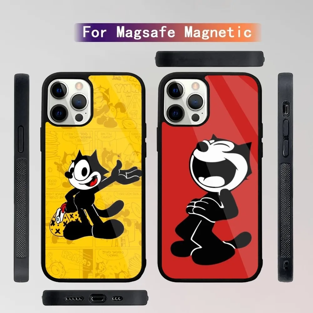 

Cartoon F-Felix the C-Cats Cute Phone Case For iPhone 15,14,13,12,11,Plus,Pro,Max Mini Magsafe Magnetic Wireless Charging