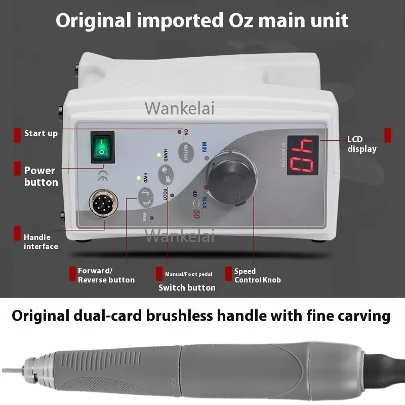 220V Original Tooth Machine Small Jade Sanding Nuclear Wood Carving Tools Precision Engineering Polishing Equipment