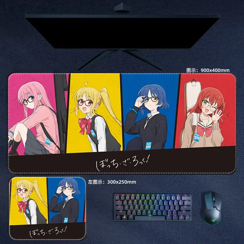 Anime Cute Gotou Hitori Ryou Nijika Ikuyo Mousepad Bocchi The Rock XXLMouse Pad Computer Keyboard Pad Manga Accessories Desk Mat