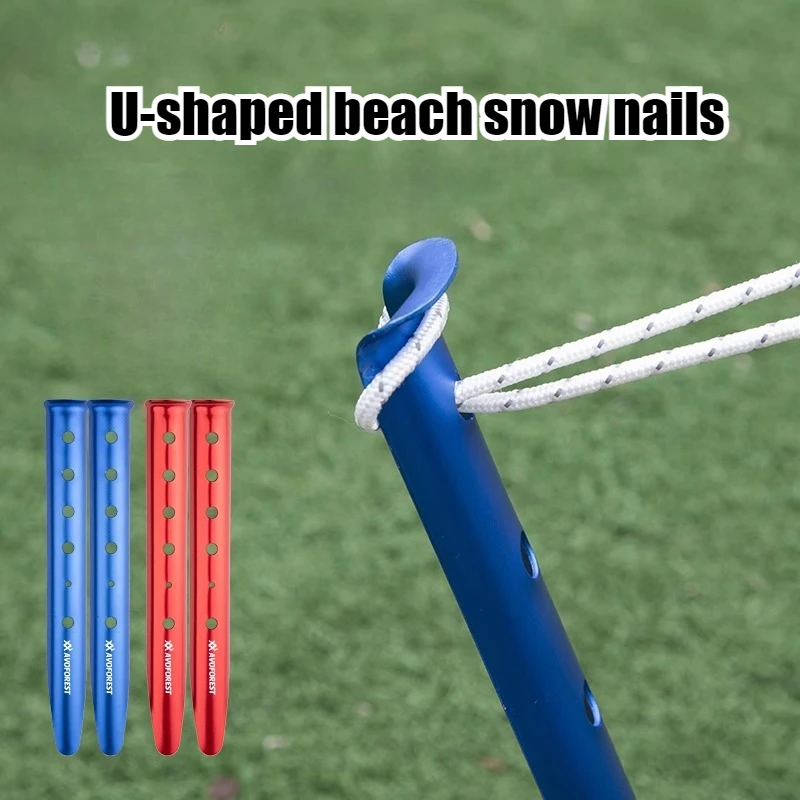 Aluminum Alloy Widened Tent Fixing Nail Extended Corrosion-resistant Semicircle Lightweight Beach Snow Nail Durable Outdoor Tool