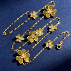 Top Quality Classic Small And Big Clover Flower Style Chokers Necklace For Women Fashion Brand Gorgeous Jewelry