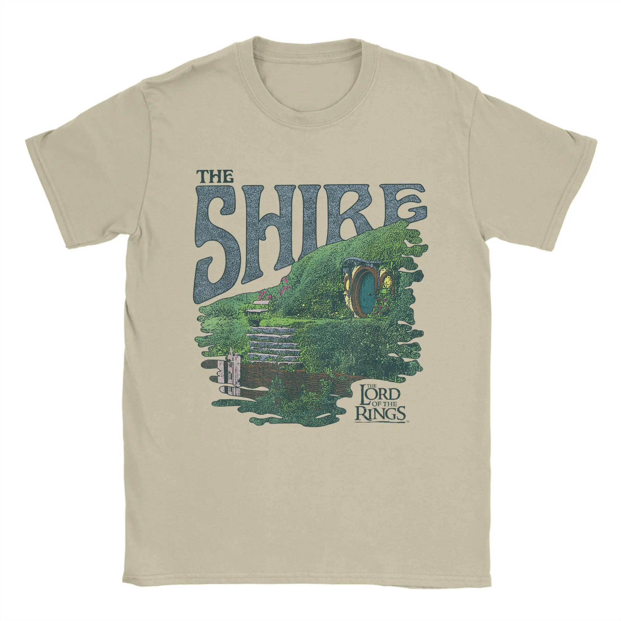 Men T-Shirts The Shire L-Lords Of The R-Rings Novelty Pure Cotton Tees Short Sleeve  T Shirts Crew Neck Clothes Gift Idea