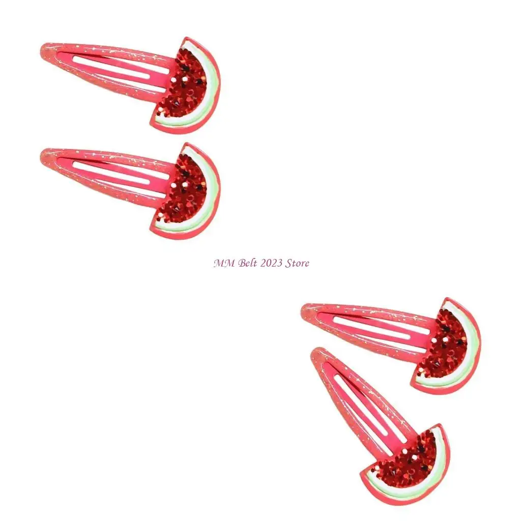 

49ME Fun Hair Tie Watermelon Sequined Hair Clip Party Headpiece Fruit Hair Tie for Music Festivals Photo Booth Props