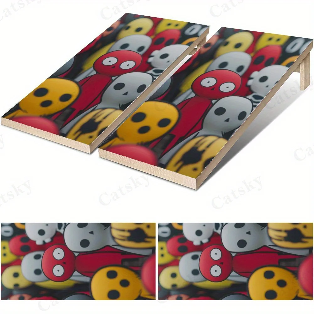 Cartoon Monster Party,2D Flat Vinyl Sandboard Decals - Budget-Friendly and High Value, Bubble-Free and Easy to Stick, Waterproof