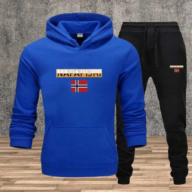 طقم ملابس رياضية للرجال، طقم ملابس رياضية، سويت شيرت مطبوع، بنطال 9 بوصة، طقم مكون من قطعتين، ملابس رجالية للركض غير رسمية