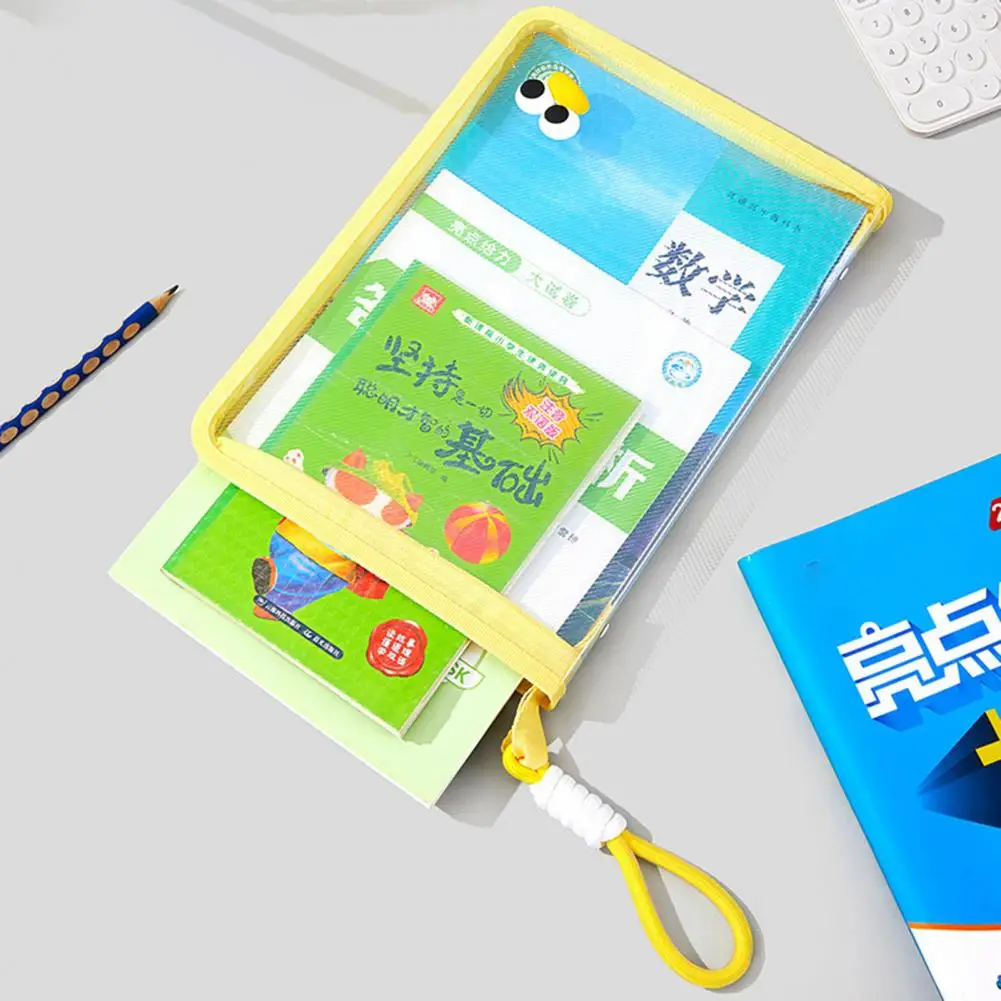 Torba na dokumenty Przezroczysta torba na dokumenty A4 z zamkiem błyskawicznym i uchwytem na biurowe artykuły szkolne Lekki organizer na dokumenty