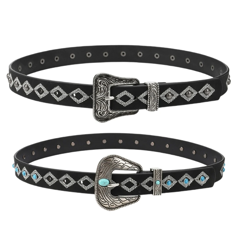 MXMB Comfortable Light weight Belt Trendy Leather Buckles Waist Belt Women Waistband for Parties and Weddings