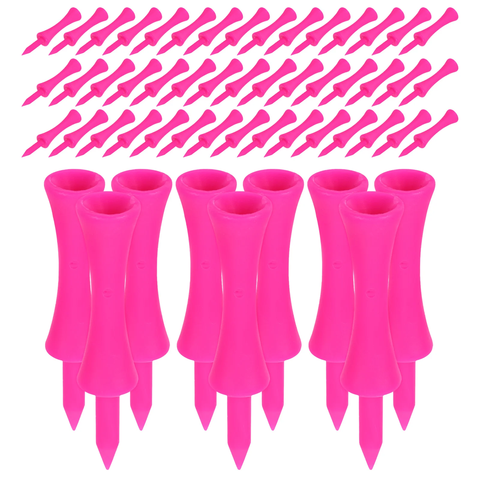 

Unbreakable 100pcs Golf Practice Tees 57mm Short Tees for Adults Golf Mat Adjustable Tee Golfing Accessories Stinger Design