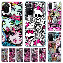 Anime Monsters High Cover for Xiaomi Redmi Note 9 10 8 10S 11 11S 12 12S 9S 11T 13 Pro Plus 11E 11T Soft TPU Phone Case Funda