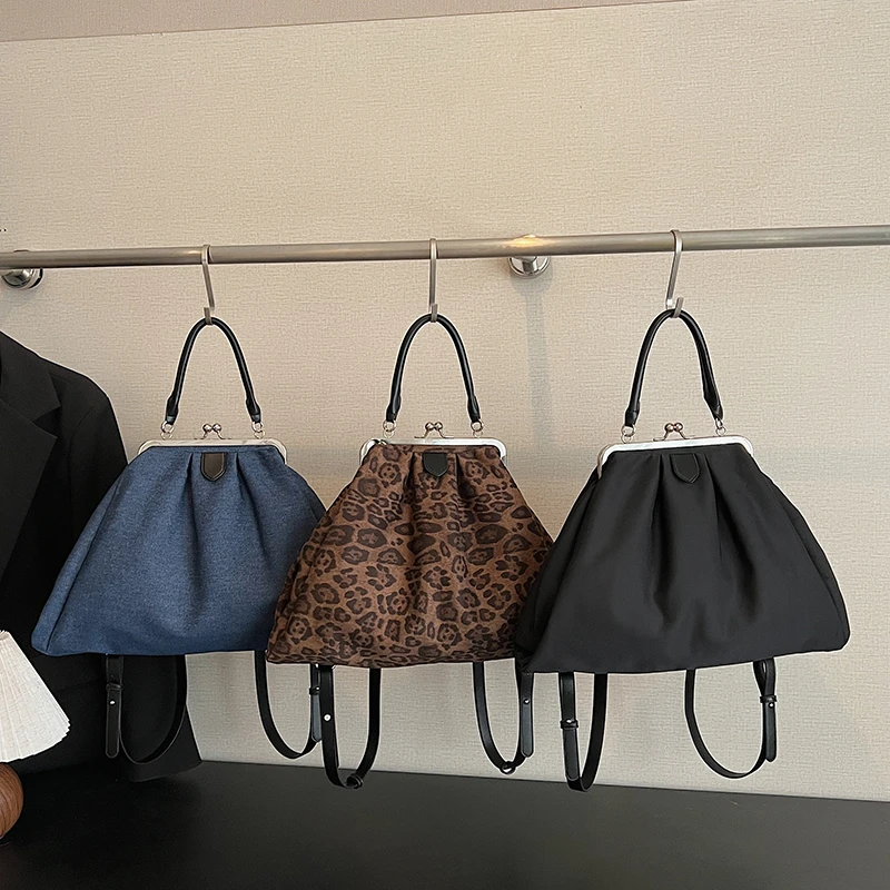 Oxford Solid Color Hasp Large Capacity Backpacks High Quality Design Sense Shoulder Bag Korean Style Versatile Fashion Backpacks