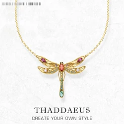 Necklace Large Dragonfly Brand New Link Chain Fine Jewelry Europe 925 Stering Silver Bohemia Happy Gift For Women