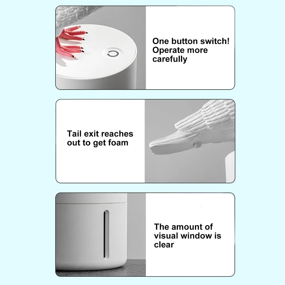 Automatic Induction Pigeon Soap Dispenser Hygienic Multi-function Bird Soap Dispenser For Home Washroom Touchless Sensing