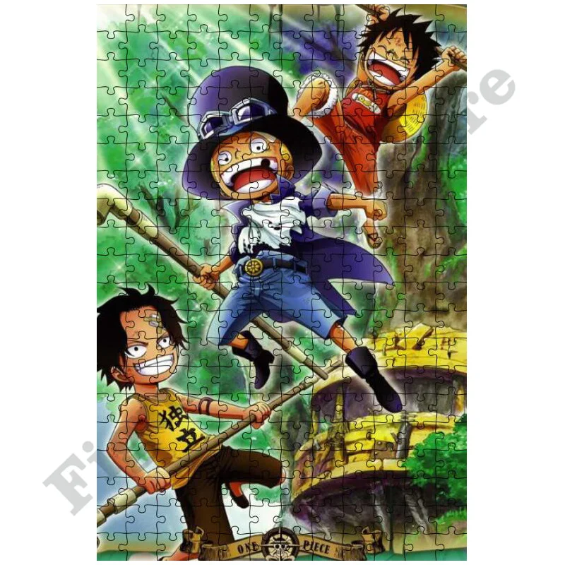 300 500 1000 Pieces Bandai Japanese Classic Anime Luffy Diy Puzzle Luffy Jigsaw Puzzle Kids Gift Ideas Living Room Home Decor