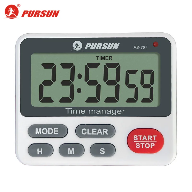 Sun chase PS397 digital timer kitchen LCD display countdown 24-hour timer clock with magnetic
