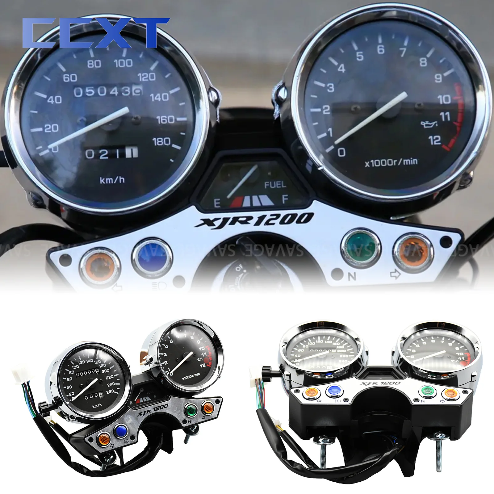 Motorcycle 260 Speedometer Gauge Cluster Tachometer Odometer Instrument For Yamaha XJR1200 Meter XJR 1200 1994-1997 1200XJR