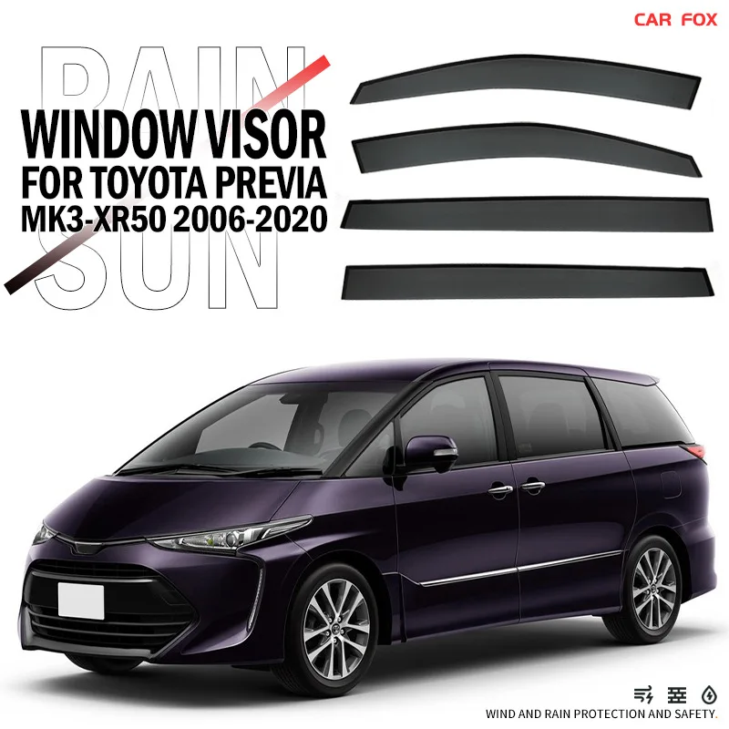 

Для TOYOTA Previa 1990-2020: Дефлекторы окон, козырьки от дождя и солнца, защита от ветра, автомобильные аксессуары